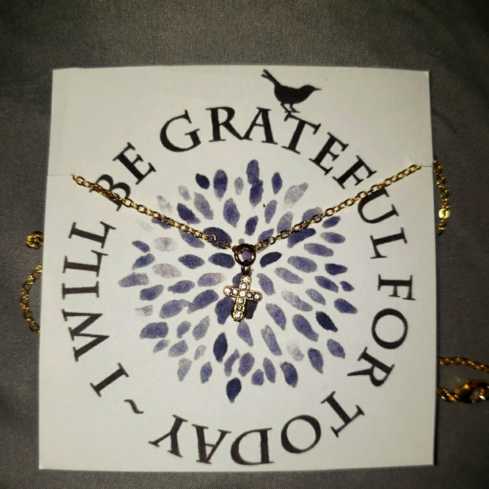 Cross Necklace Inspirational Affirmation Necklace